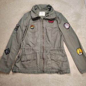 Ashley By 26 International Utility Collection Patch Jacket Army Green Size Small
